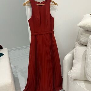 Azazie Sleeveless Burnt Orange Maxi Dress